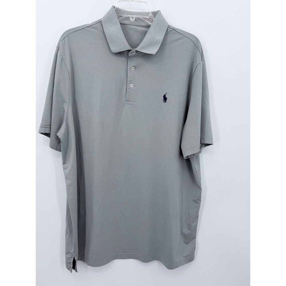 Polo Ralph Lauren Polo Shirt Mens XL Gray Performance Classic Fit Short Sleeve
